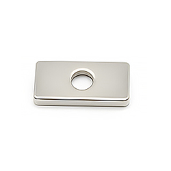 Neodymium Block Magnet 20 x 10 x 4 - 4 mm – With Countersunk Hole