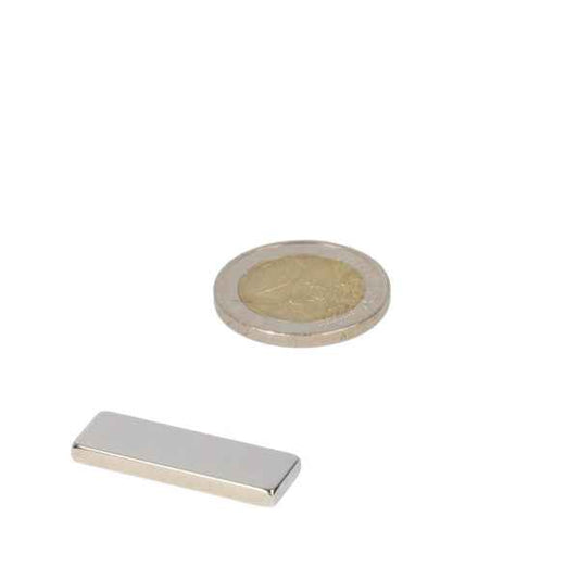 Neodymium Blokmagneet 30x10x3 mm – N45