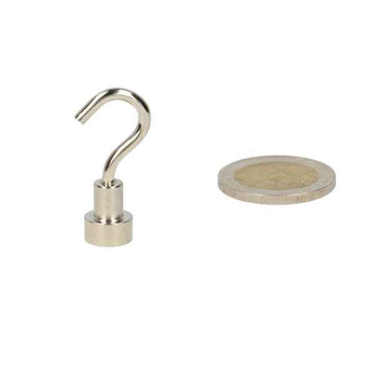 Haakmagneet 10 x 5 x 4,5 mm – Neodymium N40 magneet in stalen behuizing