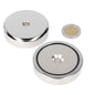 Potmagneet 60 x 15 mm, met boor-/verzinkgat, N40