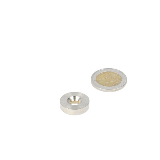 Ring 20 x 5,1 x 9,8 x 5 mm met boor-/verzinkgat (staal -LET OP – geen magneet) - Magneten Special