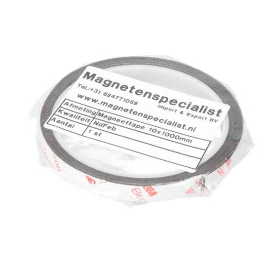Zelfklevende Neodymium Magneetband 10x1000mm