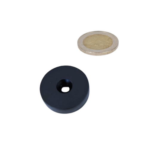 Ringmagneet 31,75 mm (D) x 9,53 mm (H) – Neodymium met Kunststof Beschermlaag en Verzinkgat - Magneten Special