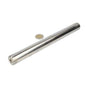 Een krachtige filtermagneet 25x250mm rvs met cilindrische vorm en gepolijste metalen afwerking
