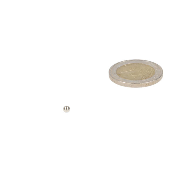 Kleine, glanzende metalen kogelmagneet 3.175 mm voor sterke prestaties in diverse toepassingen
