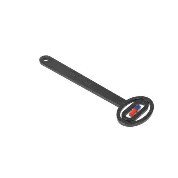 Black metalen magnet pole finder met circulaire kop en rood-blauwe accenten voor handzame metaal detector voedsel inspectie