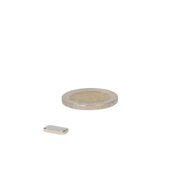 Zilverkleurige neodymium blokmagneet 10x5x2 mm krachtige magneet van kwaliteit n52 met rechthoekige vorm