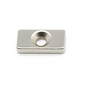 Neodymium Block Magnet 20 x 10 x 3-4 mm – With Countersunk Hole 