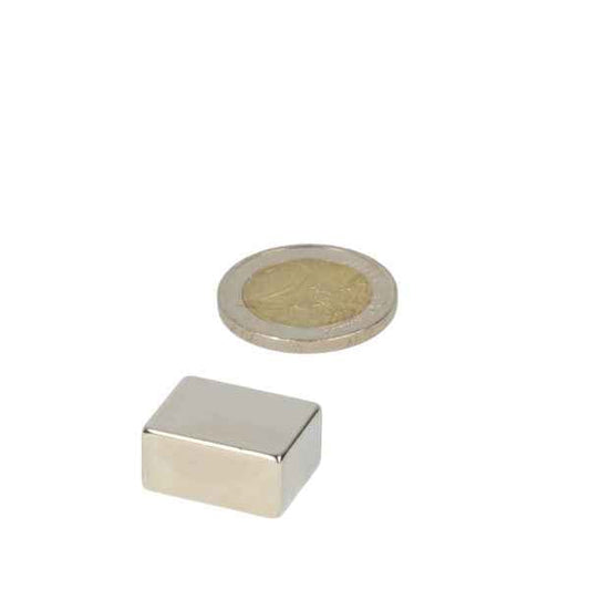 Zilverneodymium blokmagneet 20x15x10 mm krachtige n48 geschikt voor industriële toepassingen