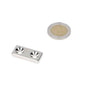 Zilverneodymium blokmagneet 30×13,5×5 mm met twee verzonken gaten 4,5 mm krachtige n48 zuidpool