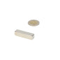 Zilverkleurige neodymium blokmagneet 40x10x10 mm met glad gepolijst metalen oppervlak n45