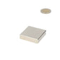 Zilverkleurige neodymium blokmagneet 40x40x10 mm n50 met glad en reflecterend oppervlak