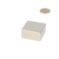Neodymium blokmagneet 40x40x20 mm in zilverkleurige kubusvorm met glad metalen oppervlak en sterke n50 magneetkracht