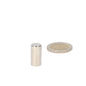 Zilverkleurige neodymium staafmagneet 10x20 mm n48 naast munt voor schaal van krachtige magneten voor veelzijdig gebruik