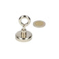 Zilverkleurige oogboutmagneet 32 x 16 x 9 mm met krachtige neodymium n40 magneet in stalen behuizing