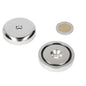 Potmagneet 48 x 10.5 mm, met boor-/verzinkgat