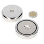 Potmagneet 60 x 15 mm, met boor-/verzinkgat, N40
