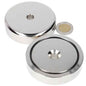 Potmagneet 75 x 18 mm, met boor-/verzinkgat