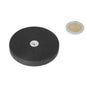Potmagneet met rubberen ommanteling 66mm met inwendige schroefdraad M6