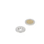 Zilveren stalen ring 25 x 11 x 5,5 x 3 mm met boor- verzinkgat en concentrische richels voor verschillende toepassingen