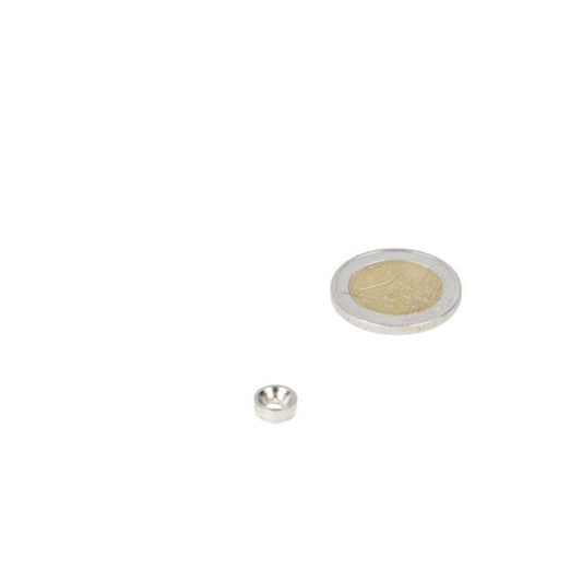 Ring 8 x 3,1 x 6 x 3 mm met boor-/verzinkgat (staal – LET OP – geen magneet) - Magneten Special