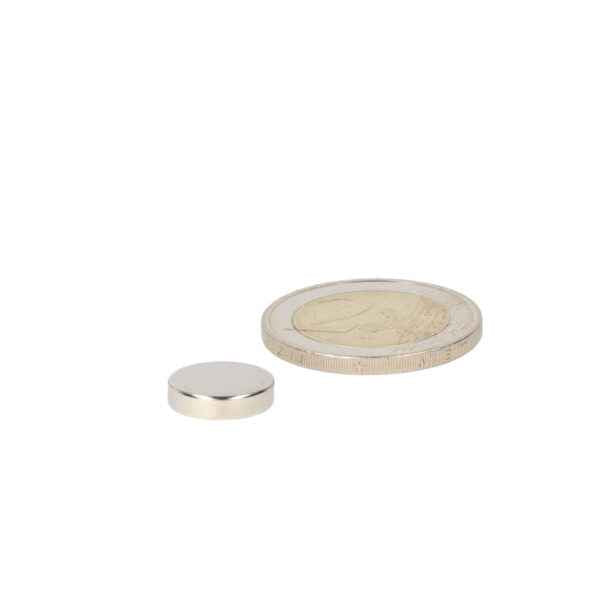 Polijste zilveren schijfmagneet 12 x 3 mm van krachtige neodymium magneet voor verschillende toepassingen en zware objecten