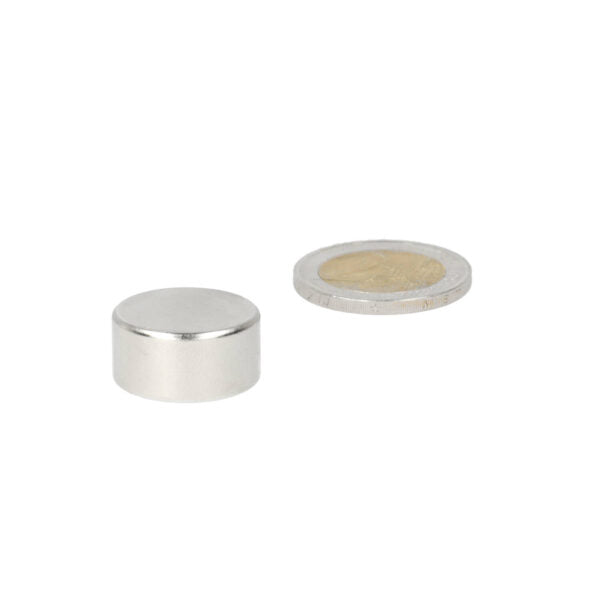 Schijfmagneet 20 x 10 mm neodymium magneet met zilveren cilinder en goudkleurig midden voor verschillende toepassingen