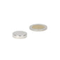 Zilverkleurige schijfmagneet 20 x 5 mm met krachtige neodymium magneet en gepolijste, reflecterende afwerking