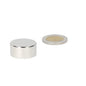 Zilverkleurige cilindrische krachtige neodymium magneet schijfmagneet 25 x 12 mm met glad reflecterend oppervlak